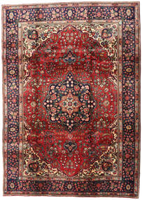  Oriental Tabriz Rug 201X280 Red/Dark Pink Wool, Persia/Iran Carpetvista