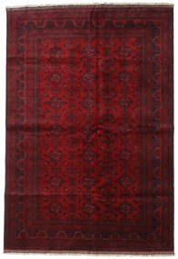  Afegão Khal Mohammadi Tapete 204X298 Lã Vermelho Escuro Carpetvista