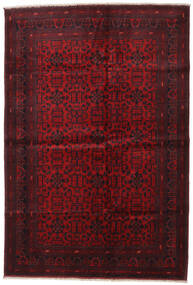 Afghan Khal Mohammadi Matot 201X295 Villamatto Tummanpunainen/Punainen Matto Carpetvista