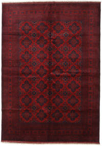 204X287 Tappeto Orientale Afghan Khal Mohammadi Rosso Scuro (Lana, Afghanistan) Carpetvista