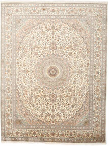  Orientalisk Kashmir Äkta Silke Matta 243X319 Beige/Ljusgrå Silke, Indien Carpetvista