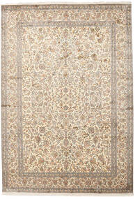Kashmir Pure Silk Rug 220X315 Beige/Orange Silk, India Carpetvista