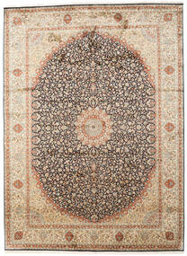 絨毯 カシミール ピュア シルク 247X339 ベージュ/茶色 (絹, インド)