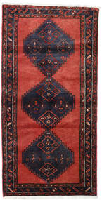  Oosters Hamadan Vloerkleed 100X201 Rood/Donker Roze Wol, Perzië/Iran Carpetvista