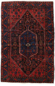  Orientalischer Hamadan Teppich 138X208 Dunkelrosa/Dunkelrot Wolle, Persien/Iran Carpetvista