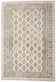 200X297 絨毯 オリエンタル キリム アフガン オールド スタイル ベージュ/ライトグレー (ウール, アフガニスタン) Carpetvista