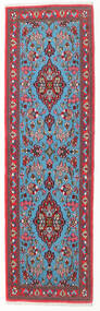 絨毯 ペルシャ クム Kork/シルク 65X217 廊下 カーペット レッド/グレー (ウール, ペルシャ/イラン)