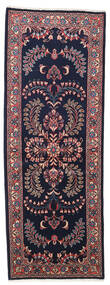  Persian Sarouk Rug 77X210 Dark Blue/Red Carpetvista