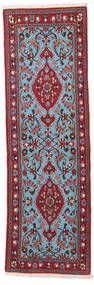  Ghom Kork/Seide 64X204 Persischer Wollteppich Rot/Grau Klein Carpetvista
