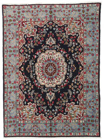 145X200 Dywan Kerman Orientalny Czerwony/Szary (Wełna, Persja/Iran) Carpetvista