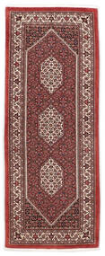  Persian Bidjar With Silk Rug 75X200 Red/Dark Red