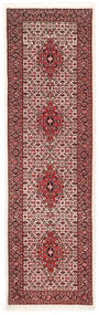  Bidjar With Silk Rug 77X255 Persian Wool Red/Beige Small