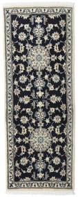 80X197 絨毯 オリエンタル ナイン 廊下 カーペット ダークグレー/グレー (ウール, ペルシャ/イラン) Carpetvista