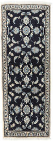 絨毯 オリエンタル ナイン 75X200 廊下 カーペット ブラック/グレー (ウール, ペルシャ/イラン)