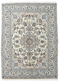絨毯 ナイン 145X204 グレー/ベージュ (ウール, ペルシャ/イラン)