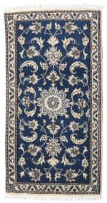 Nain Rug Rug 68X132 Dark Blue/Beige Wool, Persia/Iran Carpetvista