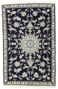 絨毯 ナイン 90X137 ダークブルー/ベージュ (ウール, ペルシャ/イラン)