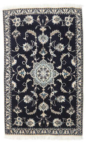  Orientalischer Nain Teppich 88X137 Schwarz/Grau Wolle, Persien/Iran Carpetvista
