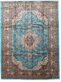 276X370 絨毯 オリエンタル カシミール Art. シルク 茶色/グレー 大きな ( インド) Carpetvista