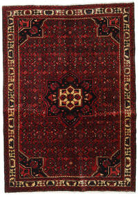 絨毯 ペルシャ ホセイナバード 150X218 ダークレッド/ベージュ (ウール, ペルシャ/イラン)
