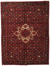 163X214 絨毯 ホセイナバード オリエンタル ダークレッド/茶色 (ウール, ペルシャ/イラン) Carpetvista