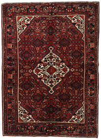絨毯 ペルシャ ホセイナバード 160X225 ダークレッド/レッド (ウール, ペルシャ/イラン)