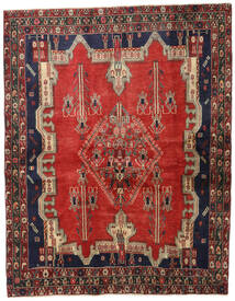  175X225 Afshar Teppich Rot/Dunkelgrau Persien/Iran Carpetvista