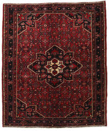 178X210 絨毯 ホセイナバード オリエンタル ダークレッド/レッド (ウール, ペルシャ/イラン) Carpetvista