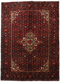 絨毯 ペルシャ ホセイナバード 163X220 ダークレッド/レッド (ウール, ペルシャ/イラン)