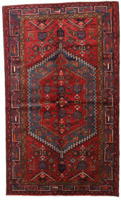絨毯 ペルシャ ハマダン 138X226 ダークレッド/レッド (ウール, ペルシャ/イラン)