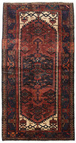 Hamadan Rug 118X228 Dark Pink/Red Wool, Persia/Iran Carpetvista
