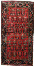 Hamadan Teppe 125X245 Brun/Rød Ull, Persia/Iran Carpetvista