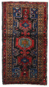  Hamadan Teppich 75X135 Persischer Wollteppich Dunkelrosa/Rot Klein Carpetvista