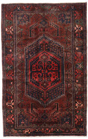  Persischer Hamadan Teppich 139X219 Dunkelrot/Braun (Wolle, Persien/Iran)