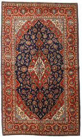 Tapete Kashan 138X237 Vermelho/Rosa Escuro (Lã, Pérsia/Irão)