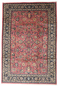 Tapete Persa Mashad 186X315 Vermelho/Cinza Escuro (Lã, Pérsia/Irão)