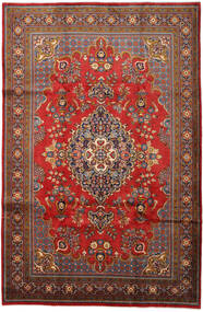 Alfombra Oriental Sarough 219X329 Rojo/Rojo Oscuro (Lana, Persia/Irán)