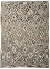 300X405 Kilim Afghan Old Style Rug Oriental Orange/Light Grey Large (Wool, Afghanistan) Carpetvista
