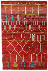  Moroccan Berber - Afganistan 117X177 Punainen/Tummanpunainen Carpetvista