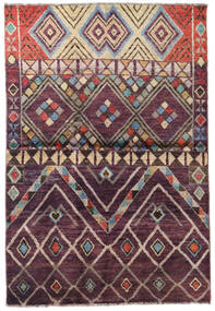 119X176 Moroccan Berber - Afganistan Matta Modern Mörkröd/Röd (Ull, Afghanistan) Carpetvista