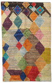 114X184 Moroccan Berber - Afganistan Teppich Moderner Gelb/Braun (Wolle, Afghanistan) Carpetvista