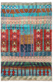 Moroccan Berber - Afganistan Teppich 115X173 Rot/Grau Wolle, Afghanistan Carpetvista