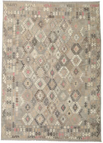  Kelim Afghan Old Style Vloerkleed 241X342 Wol Lichtgrijs/Oranje Groot Carpetvista