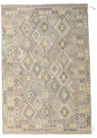 Kelim Afghan Old Stil Teppich 173X254 Hellgrau/Beige Wolle, Afghanistan Carpetvista