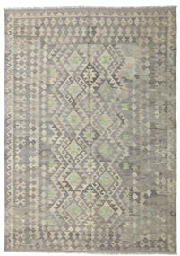 Kilim Afghan Old Style Rug 173X244 Grey/Beige Wool, Afghanistan Carpetvista