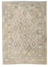 Kilim Afghan Old Style Rug 175X243 Beige/Light Grey Wool, Afghanistan Carpetvista