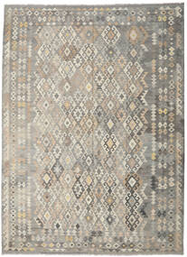  Kilim Afghan Old Style Rug 245X335 Wool Grey/Beige Large Carpetvista