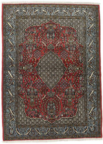 113X154 絨毯 クム Kork/シルク オリエンタル 茶色/グレー (ウール, ペルシャ/イラン) Carpetvista