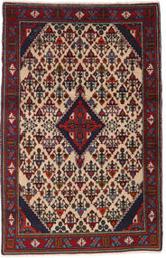  Orientalsk Meimeh Tæppe 110X164 Mørkerød/Beige Uld, Persien/Iran Carpetvista