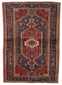 120X167 絨毯 ハマダン オリエンタル ダークピンク/レッド (ウール, ペルシャ/イラン) Carpetvista